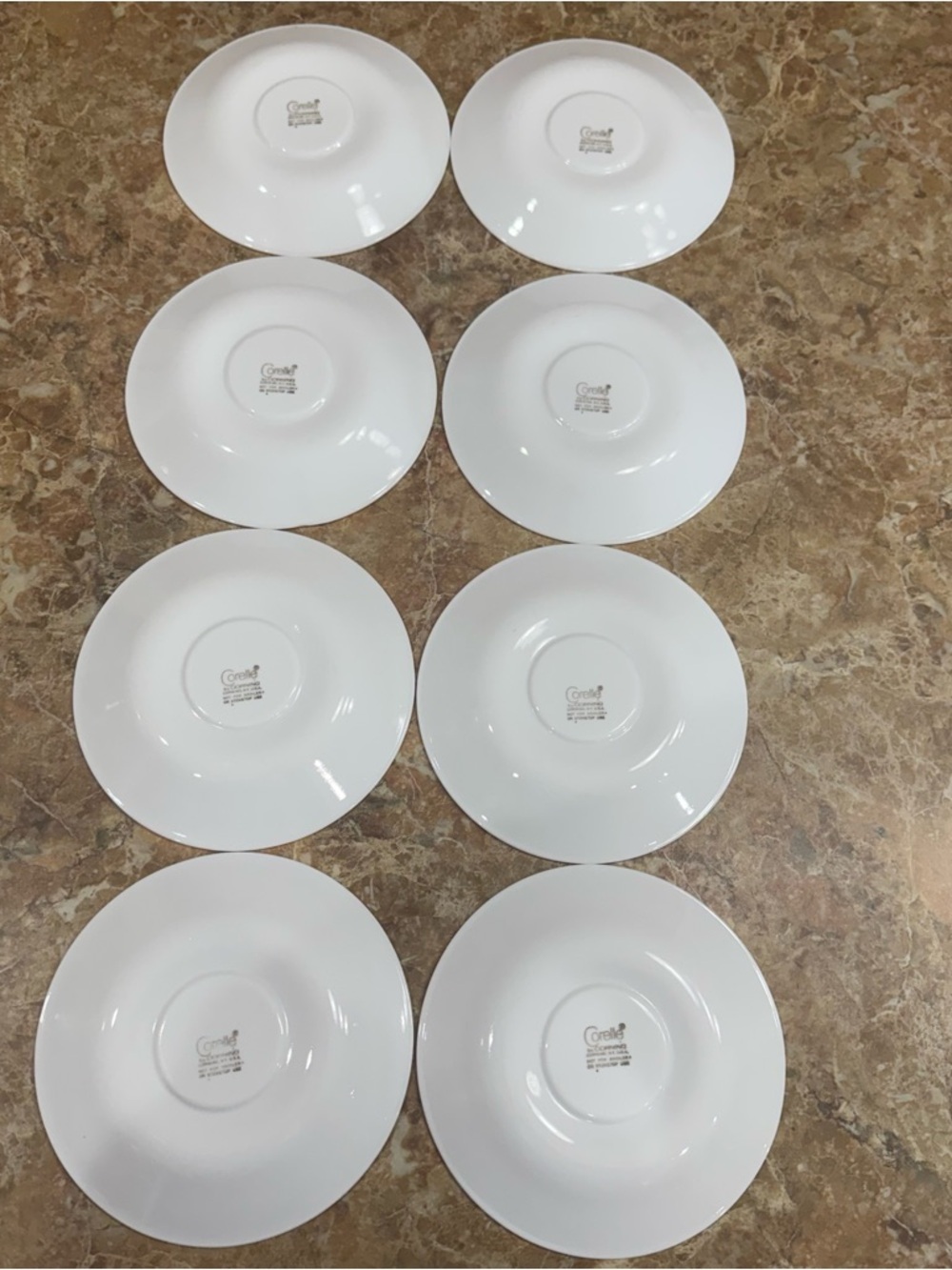 Vintage Corelle Crazy Daisy Spring Blossom Saucers Set Of 8 Green Flower - Picture 2 of 3